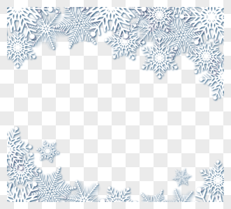 新鲜雪花剪纸立体欧洲高清图片