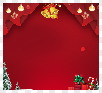 红色幕街头圣诞风格设计图片