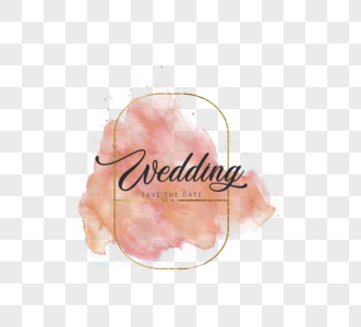 粉色婚礼logo图片logo设计模板图片
