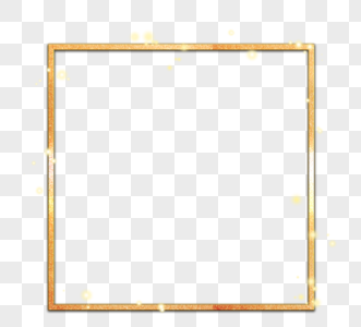 方形金光框金光装饰高清图片