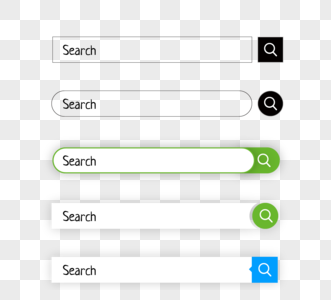 手绘网页搜索框ui元素图片素材