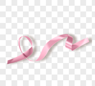 粉色乳腺癌丝带标识设计高清图片