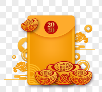 中国新年红包硬币图片