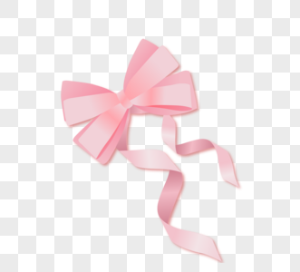 可爱粉色立体蝴蝶结丝带图片