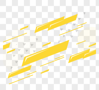 黄色几何色块速度元素图片