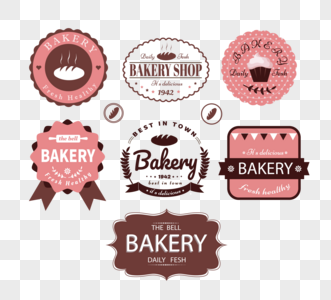 蛋糕面包店徽标图片