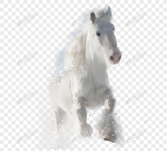 白马跑步元素图片