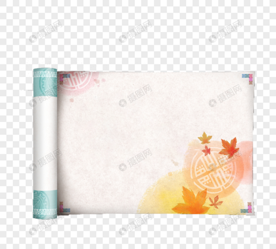 韩国纸纹传统卷轴图片