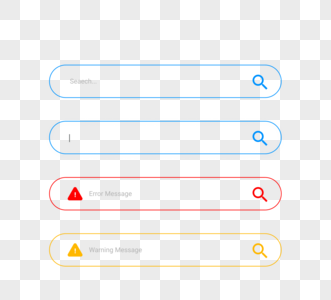 Web界面搜索框设计图片素材