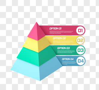 3d多维数据集金字塔业务信息图表概念高清图片