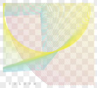 不规则彩色叠加渐变线条元素图片