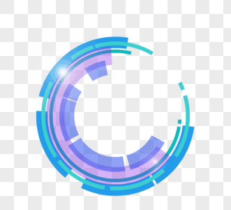 科技风格蓝色紫色数字圆圈高清图片