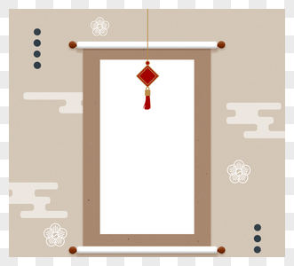 简约中国式新年传统权轴图片
