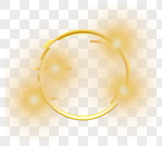 金色圆环故障风格光效感边框图片