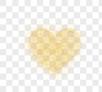 金色闪光漂浮装饰黄金爱心图片
