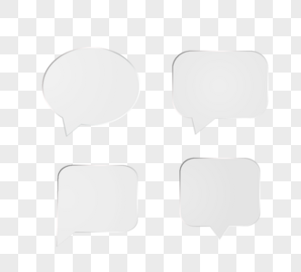 四个简单白色框架向量图片