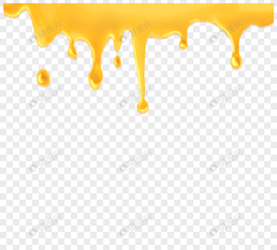 黄色手绘流淌蜂蜜图片