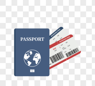 旅行护照票地球高清图片素材