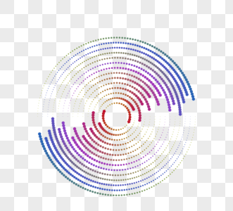 声波渐变圆点同心圆波元素图片