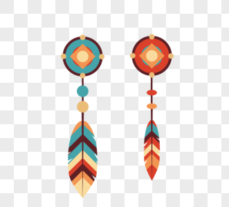 印第安羽毛挂饰配饰设计图片