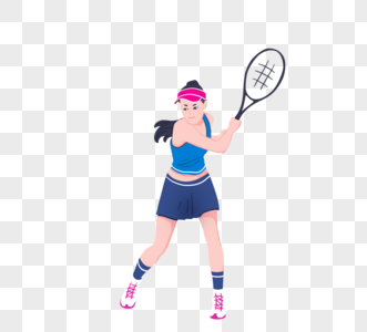 运动健身女子网球图片