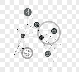 黑色线条技术数据图标高清图片