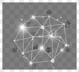 白色发光技术数据图标高清图片