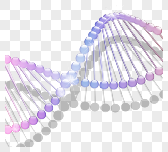 DNA分子结构球体元素图片