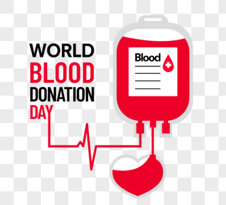 世界献血日血袋元素图片