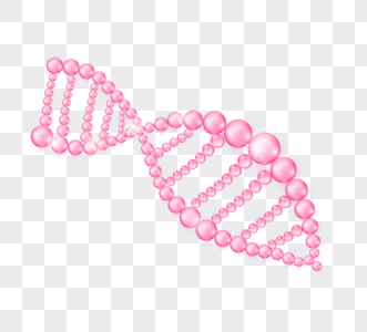 粉色DNA分子结构美容元素图片