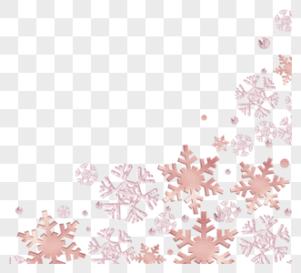 质感圣诞雪花质感边框图片