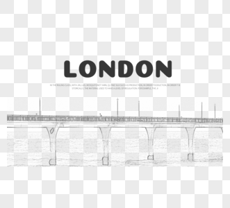 英国标志性建筑伦敦大桥元素图片