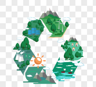 绿色环保生态环境图片