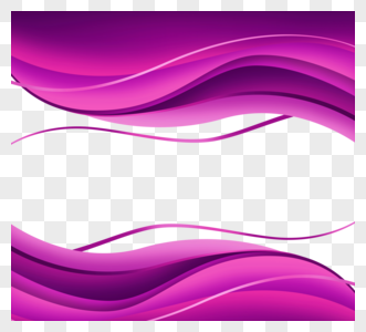 华丽波浪形线条起伏紫色边框装饰图片