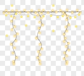 简单黄色灯光效果串饰高清图片