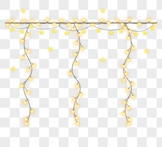简单黄色灯光效果串饰图片