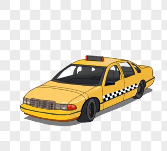 纽约黄色出租车元素图片