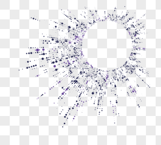 紫色科技波点辐射边框图片