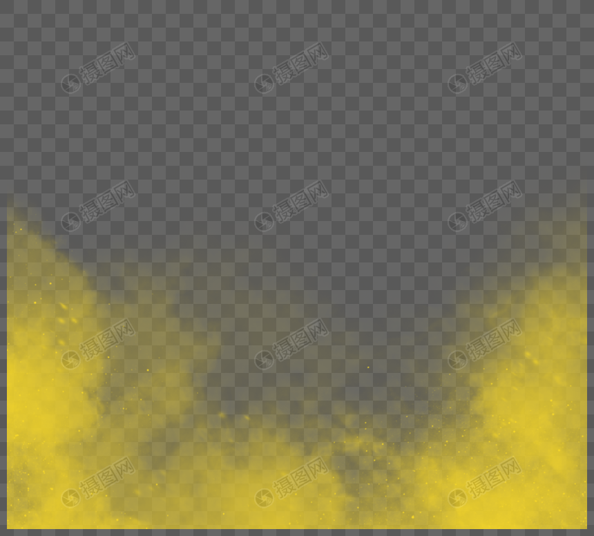 创意感手绘黄色烟雾边框图片