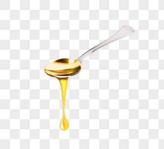 黄色一勺蜂蜜滴落元素高清图片
