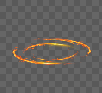 带火粒子元素圆形火环高清图片