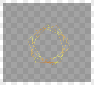 几何金边框架元素高清图片