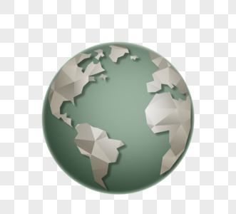 绿色创意几何棱角世界地球图片