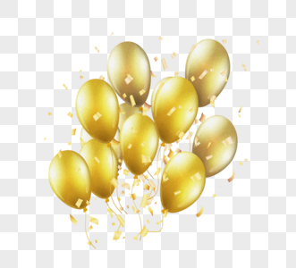 生日气球彩色节日气球元素图片