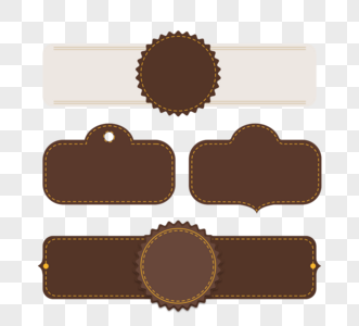 棕色banner装饰元素矢量图图片