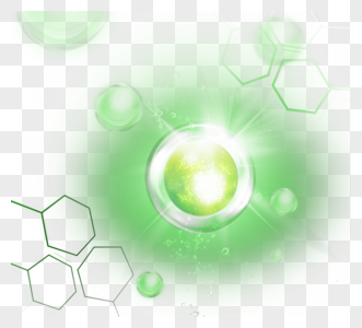 美容技术分子圆光效果元素图片
