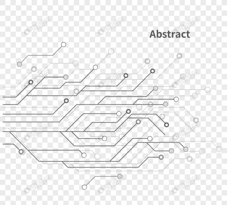 抽象灰色科技网络小圆点图片