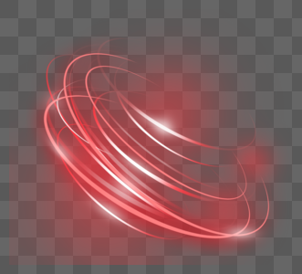 红色线条3d立体光效渐变线条素材