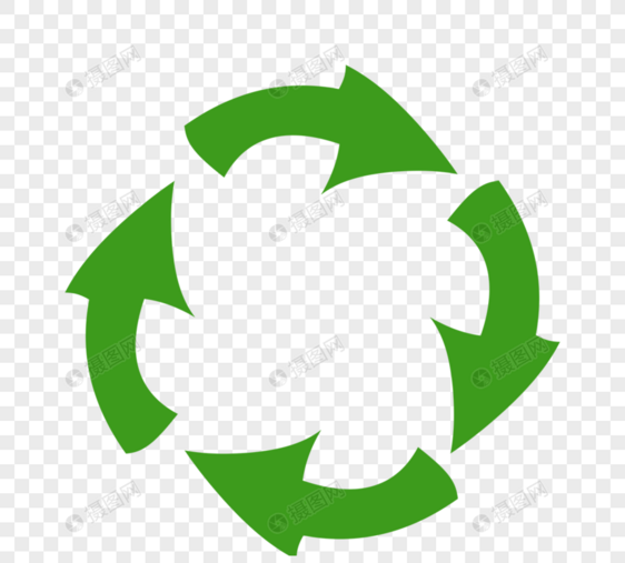 绿色简单循环箭头图片