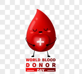 世界献血日创意可爱滴血图片